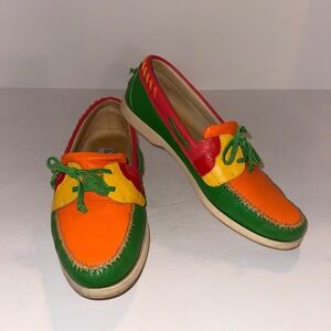 Belvedere Florence Mens Multicolor Leather Boat Shoes Loafers Size 9